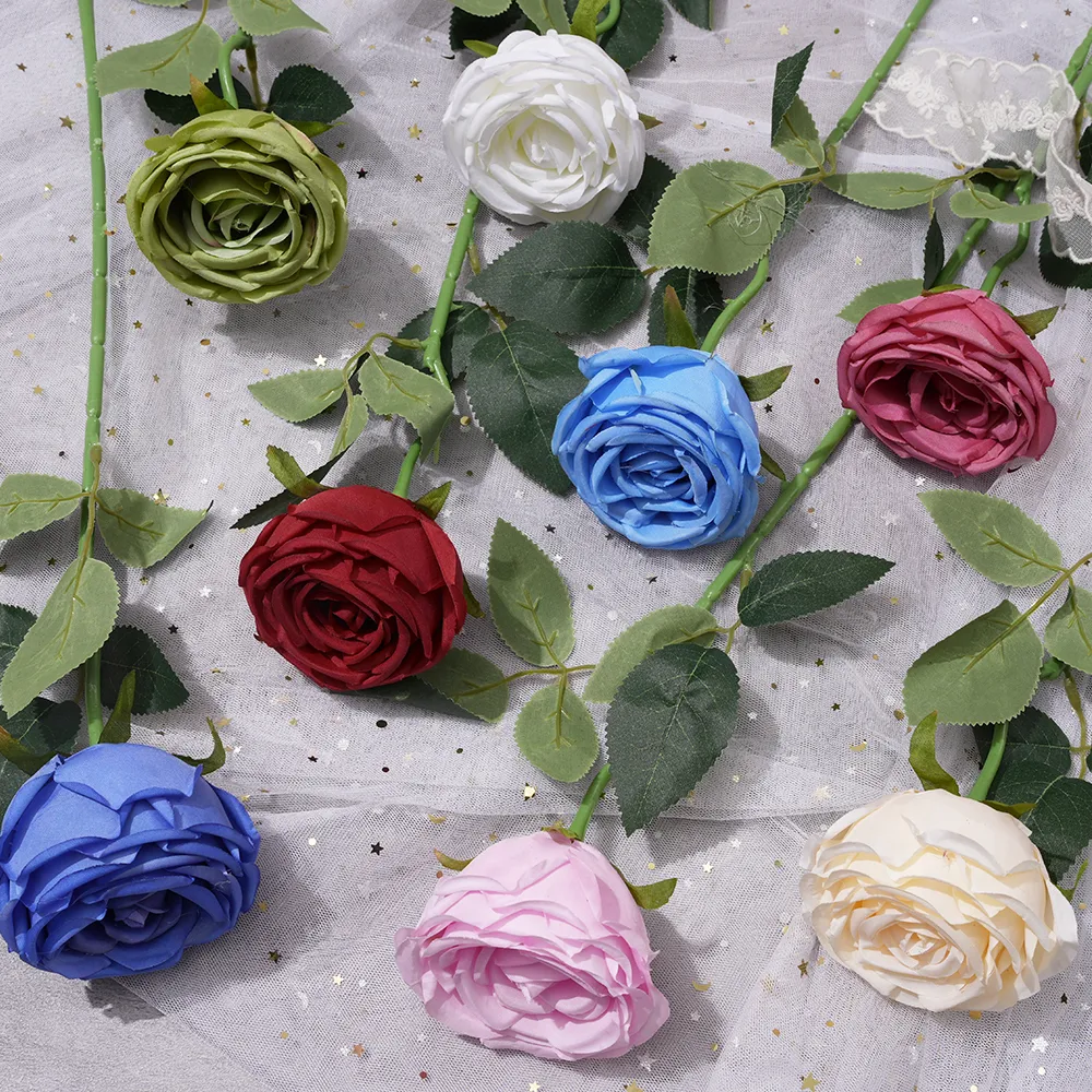 Enkelhuvud kejsarkonkubin rose enhuvud nytt rose bröllop blomma vägg dekoration falska blommor bröllop båge guide blommor arrangemang siden blommor kk