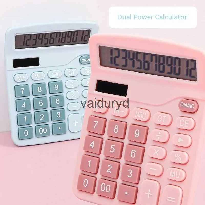 Калькуляторы 12-значный электронный калькулятор Солнечный калькулятор Калькулятор с двойным источником питания для дома, офиса, школы, инструменты финансового учетаvaiduryd1