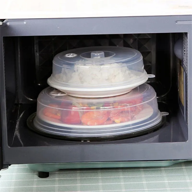 Bowls Plate Cover Anti-Splatter Lid For Microwave With Steam Vent Bowl Protection Dome Plastic