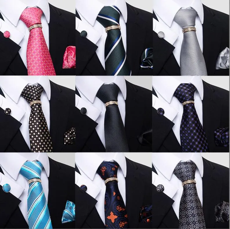 Bow Ties luksusowy niebieski czarny jedwab kratowy dla mężczyzn projektant krawat akcesorium Diamentowe klamra szyi ślub Mankiety Mankiety Piekieł kieszonkowy emel dhmyx
