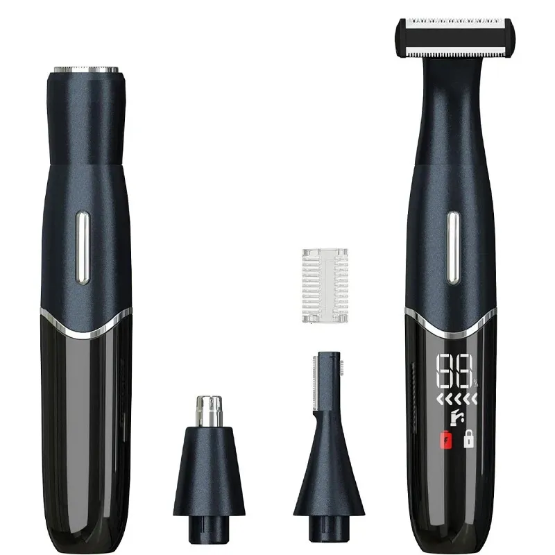 Pijnloos Tondeuse voor Lady Vrouwen Man Ontharing Intieme Gebieden Neus Oor Kapsel Rasor Clipper Scheerapparaat USB 240115