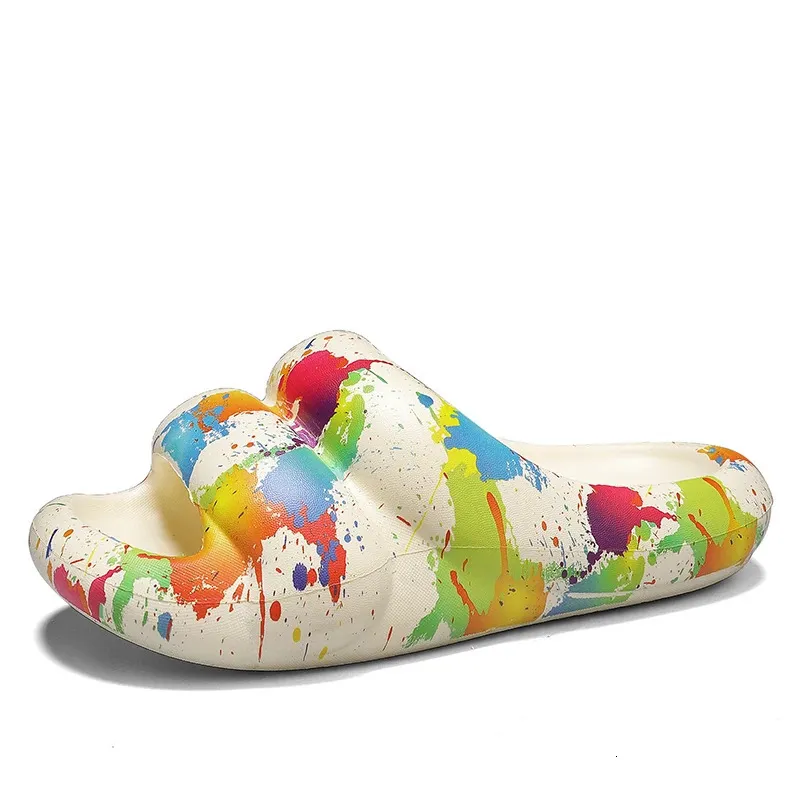 Summer's Style Outward Wearing Slipper Heat Transfer Printing Outward Wearing Fashion Slippers Men's Sandals 240115