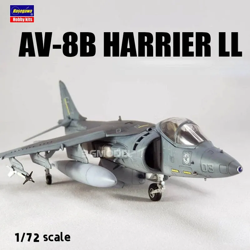 Hasegawa 00449 Plastik Uçak Modeli 1/72 AV-8B Harrier II US MC Saldırgan Savaş Modeli Bina Kitleri Modelleme Hobi DIY 240116