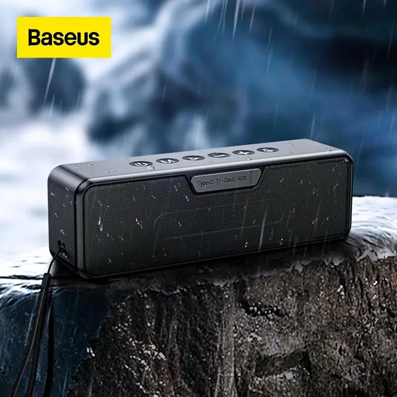 Lautsprecher Baseus V1 Bluetooth-Lautsprecher für den Außenbereich, IPX6 wasserdicht, tragbarer kabelloser Lautsprecher, DualDriver, hervorragende Bassqualität, 3 EQ-Modi