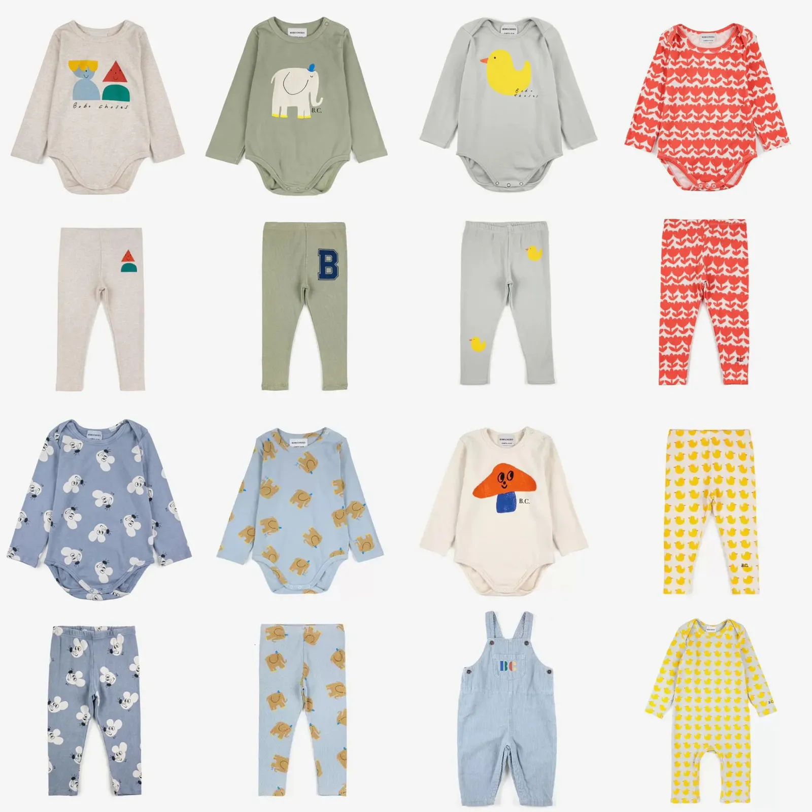 Bambins bébé garçons barboteuses Bobo automne enfants filles BC infantile fille belle bande dessinée motif imprimer Onesie vêtements 240116