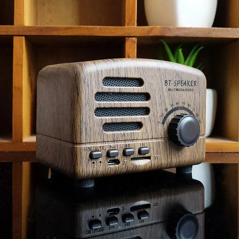 Tillbehör Mini Portable Retro Radio Handheld -mottagare AM FM SW+Bluetooth -högtalare Aux USB TF Mp3 Telefonmusikspelare Uppladdningsbar radio