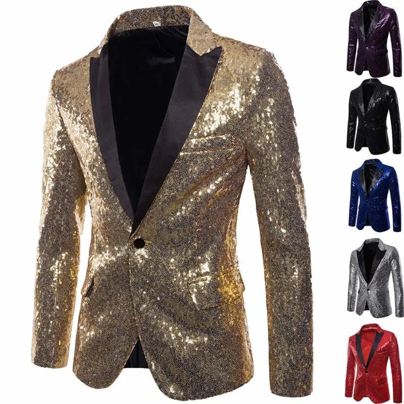 Trajes para Hombre, Blazer para Hombre, banquete, fiesta de boda, Blazers, Bar, Club nocturno, abrigos, moda brillante, traje para Hombre