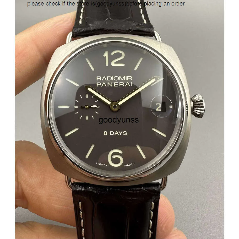 Panerai Luxury Designer Watch Stainless Steel Manual Mechanical Waterproof for Men