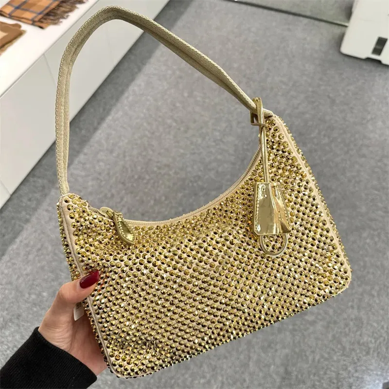 Women inkrustowany dhinestone hobo diamentowe designerskie torby designerskie luksusowe torby błyszcząca torebka torebka torebki na ramię moda dama dar