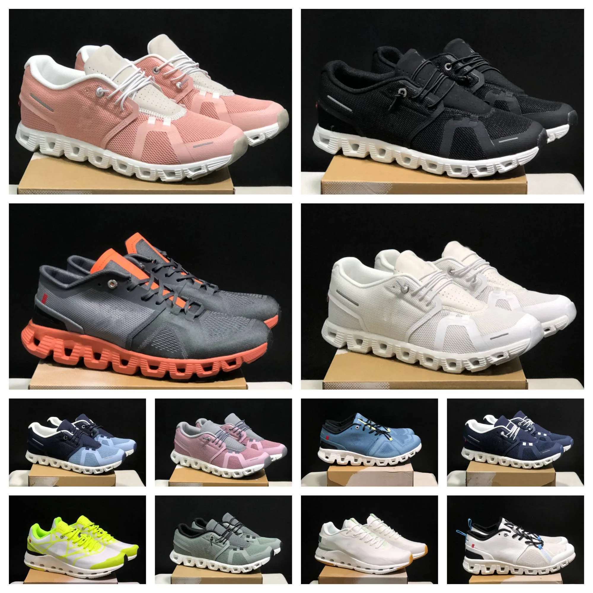 Cloud 5 X 3 chaussures de course cloudmonster cloudsurfer cloudnova the Roger Pro Tennis ivoire noir non teint blanc givre cobalt acai violet jaune femmes baskets de créateurs