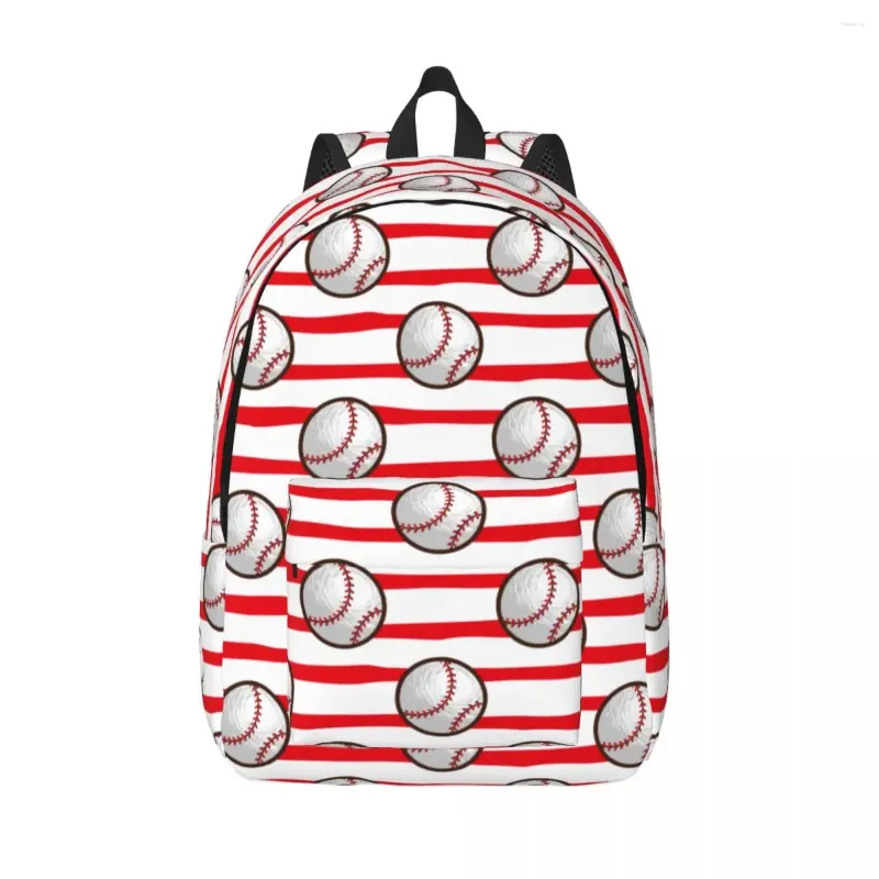 Backpack Baseball Player Lover For Teens Student School Book Bags Daypack Middle High College Hiking