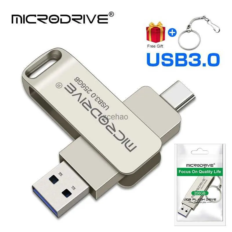 USB-флеш-накопители типа C USB-накопитель OTG 2 в 1 USB-накопитель 3,0 128 ГБ флэш-накопитель 64 ГБ 256 ГБ 512 ГБ флэш-диск памяти