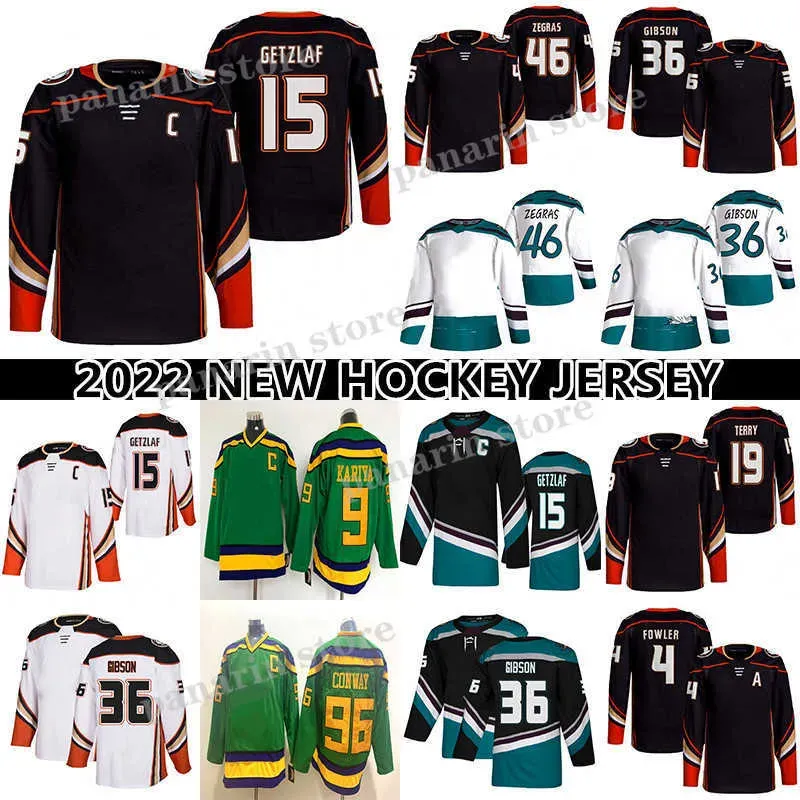 2022 Maillots de hockey cousus rétro inversé Paul Ryan Getzlaf Trevor Zegras Jakob Silfverberg Cam Fowler John Troy Terry Kariya Throwback Ice