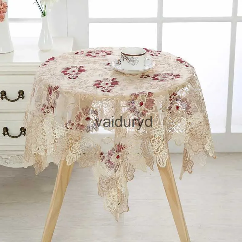 Table Cloth Table Cover Rectangular/Square/Round Tablecloth Embroidered Lace Coffee Tables Cloth for Valentine's Day Wedding Table Decoravaiduryd