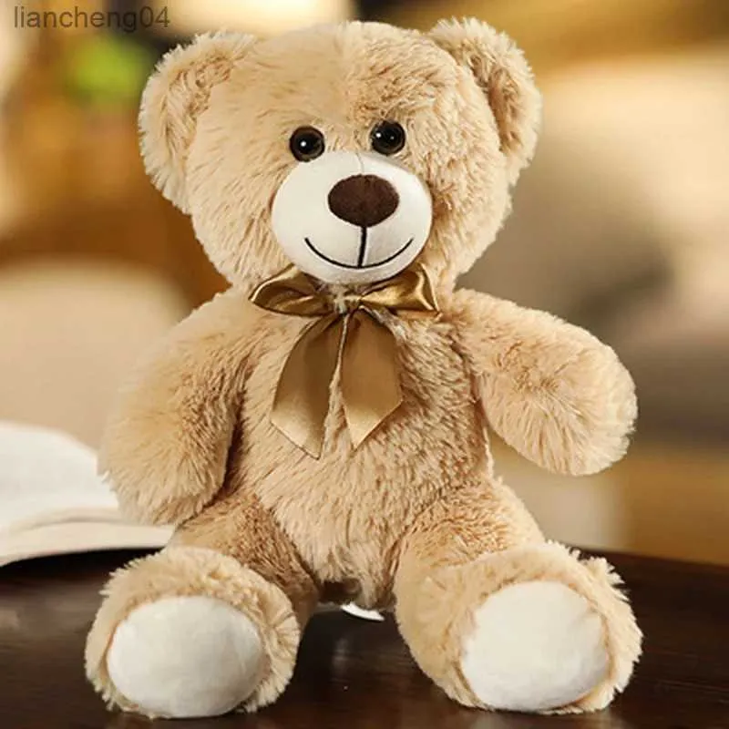 Nadziewane pluszowe zwierzęta 35 cm urocze kolorowa muszka niedźwiedź lalka pluszowa zabawka uścisk niedźwiedzia lalka dzieci urodzinowy poduszka misie misie domowe do salonu sypialnia