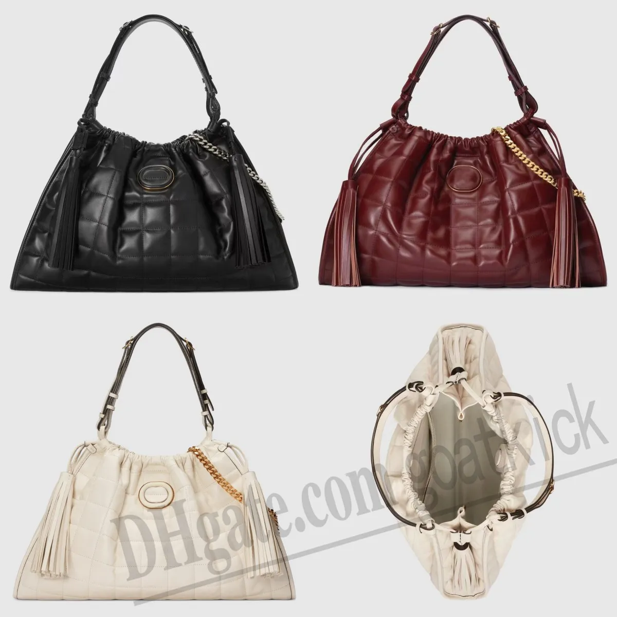 10A Deco Tote Designer Sac Luxe Femmes Moyen Fourre-tout Sacs Top Qualité 43cm Véritable Cuir Noir Vin Rouge Blanc Sac À Bandoulière Lady Sac À Main Bourse