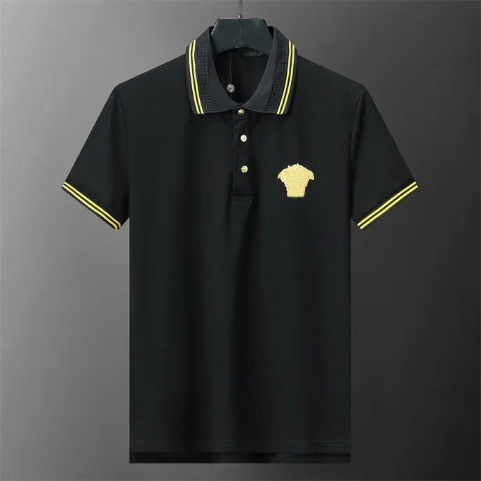#1 남성 폴로 셔츠 디자이너 남자 패션 말 T 셔츠 캐주얼 남자 골프 여름 폴로 셔츠 자수 고리 트렌드 탑 티 아시아 사이즈 m-xxxl 0009