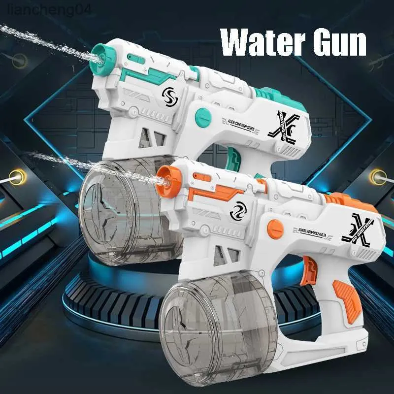 Sand Play Water Fun Electric Continuous Water Gun Automatic Squirt Blaster Pistol Summer Outdoor Water Fight Toy Gun For Adult Kid Boys 'Gifts