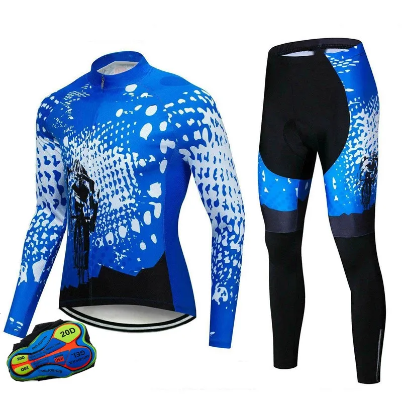 Long Sleeve Bike Jerseys With Pants For Men Latest Autumn Winter Cycling Sets Pro Team Racing Sportswear Bicycle Suits Uniform 240116