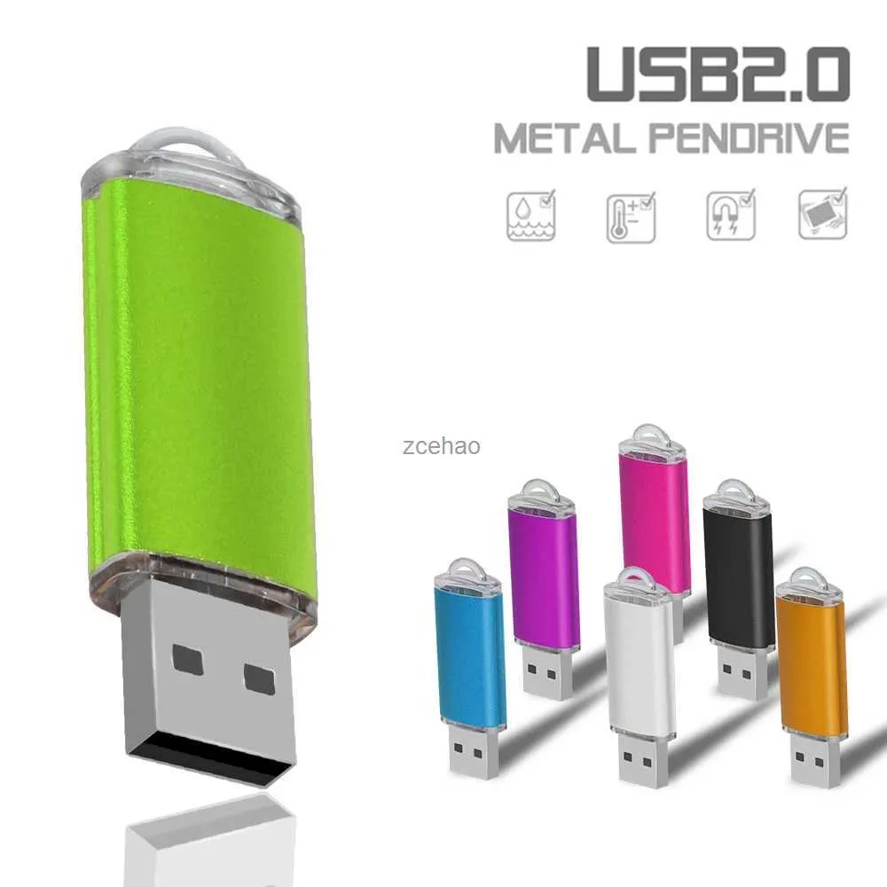 Drives USB Flash Gorąca sprzedaż metalowy napęd USB Flash 4GB 8GB 16 GB Flash Disk Pendrive 32 GB 64 GB Pamięć Stick USB 2.0 Flash Stick Dysk pióra