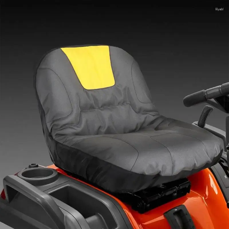 Kudde Universal Tractor Seat Cover Riding Lawn Mower med 2 förvaringsnätficka på baksidan Hållbar 600D Oxford Waterproof