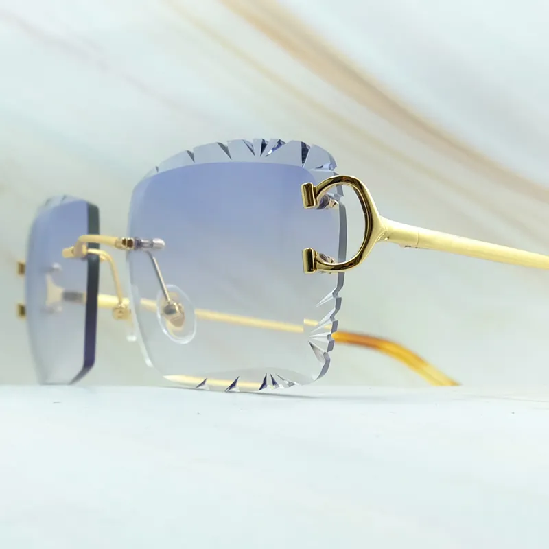Wielkie okulary przeciwsłoneczne C Vintage Carter Diamond Cut luksusowy moda stylowa rama okularska męska dekoracja