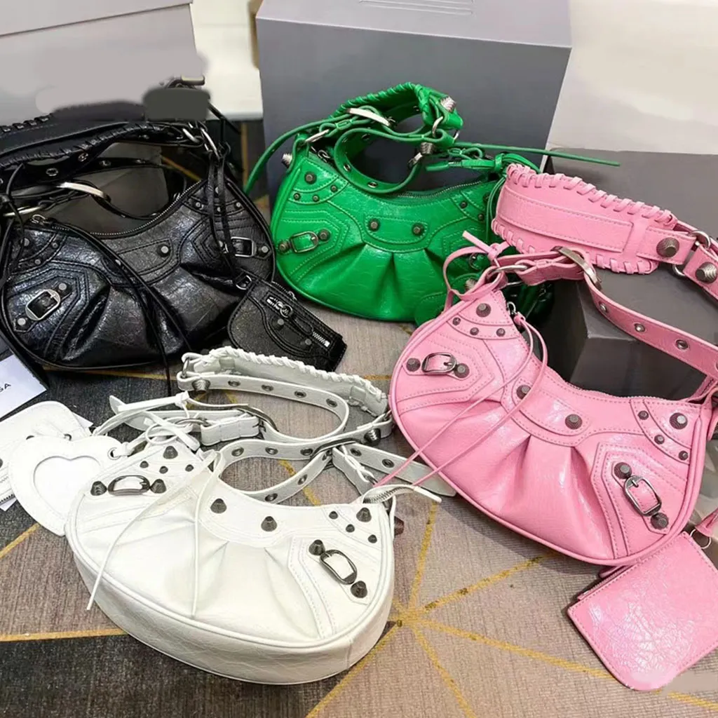 Vintage Rivet Biker Bag - Womens Leather Motorcycle