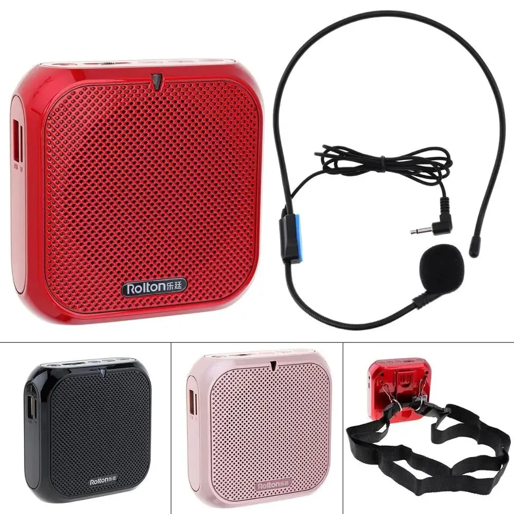 Radio Rolton K400 haut-parleur Audio Portable mégaphone amplificateur vocal haut-parleur Microphone ceinture pince Support Radio FM TF MP3