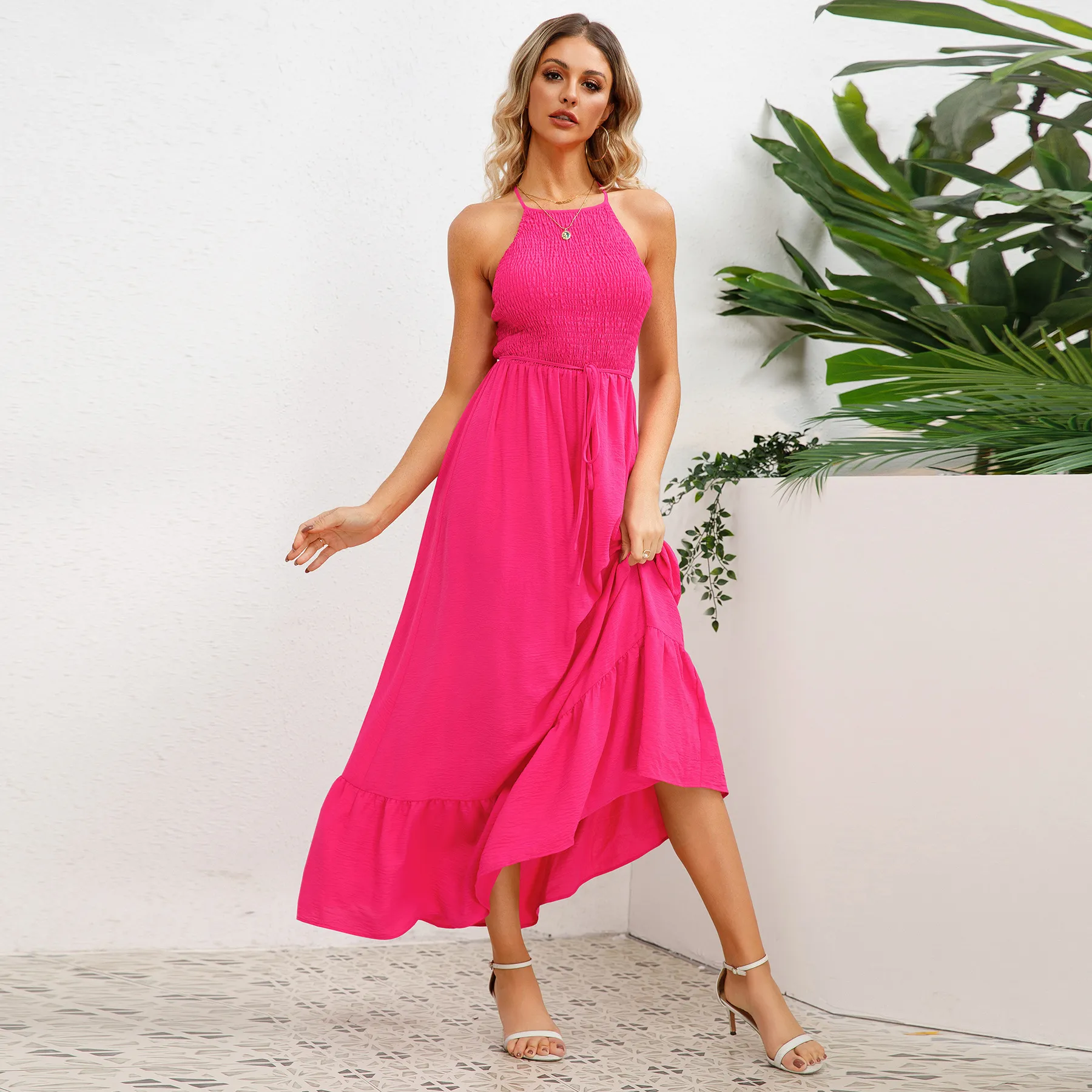 chinese dress ladies SCOMCHIC Women's Plus Size Summer Maxi Dress Sleeveless Spaghetti Strap  Smocked Casual Boho Tiered Long Beach Sun Dresses at Amazon Women's Clothing  store