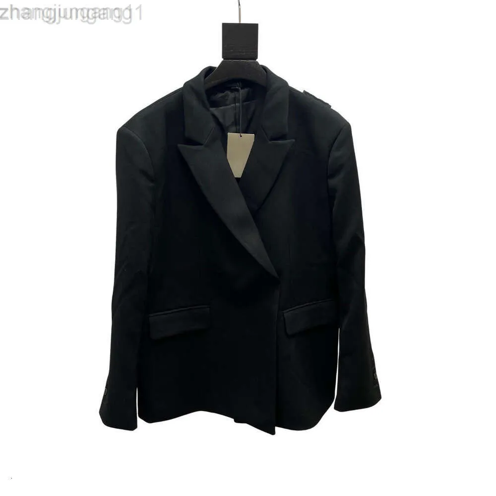 Designer Blenciaga Baleciaga Versione alta B Giacca coreana nera dal design minimalista con maniche corte OS giacche larghe da uomo e da donna