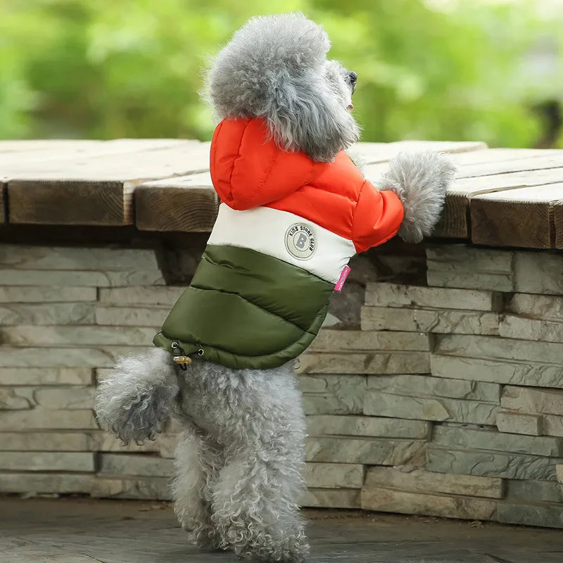 秋の冬のペット犬の服を厚くする暖かい子犬犬の犬コートジャケット防水チワワヨークシャージャンプスーツ服lj201130