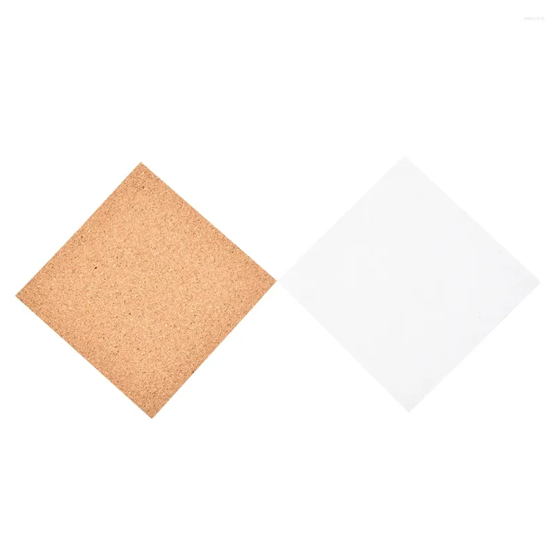 Table Mats Durable High Quality Practical Cork Mat 10Pcs Backing Bar Coasters DIY Self-adhesive Sheet 100 X 1mm