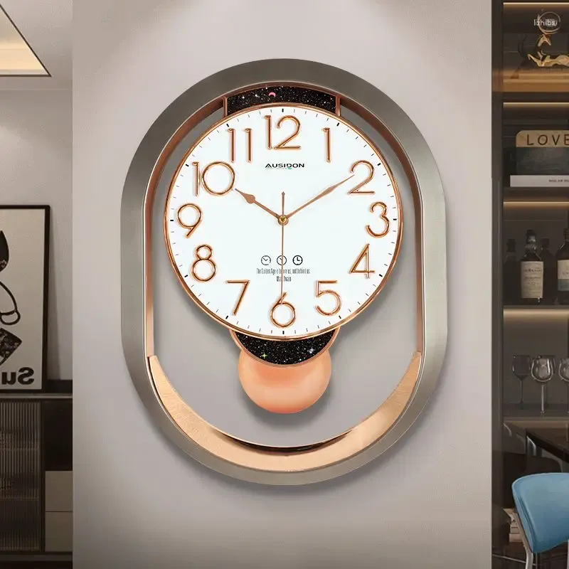 Horloges murales Light Luxury Swing Clock Salon Home Fashion Montre suspendue Simple Temps moderne