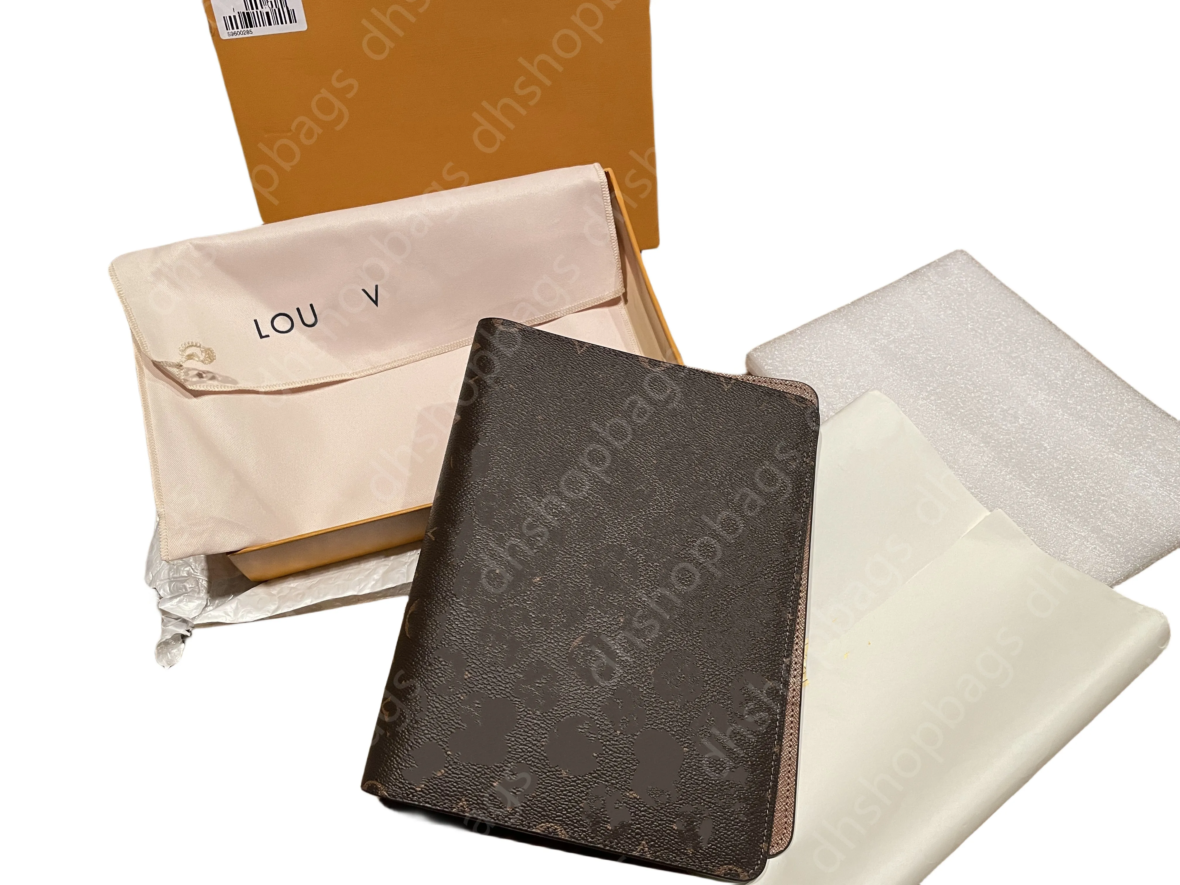 Large DESK AGENDA COVER Holders Memo Planner Men A5 Notebook Diary Luxury Designer Agendas Protective Case Card Passport Holder Desktop Notepad With box Holder