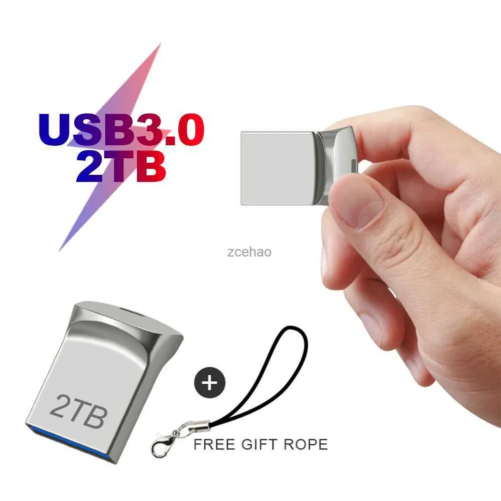 USB Flash Drives Super Mini USB 3.0 2TB Silver CLE USB Flash Drives 1TB High Speed ​​Pen Drive 512G Type C Pendrive USB Memoria Stick Free Frakt