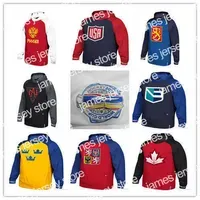 Top Quality Men's 2016 World Cup of Hockey Wch Hoodies Team Usa Czech Republic Europe Finland North America Russia Sweden