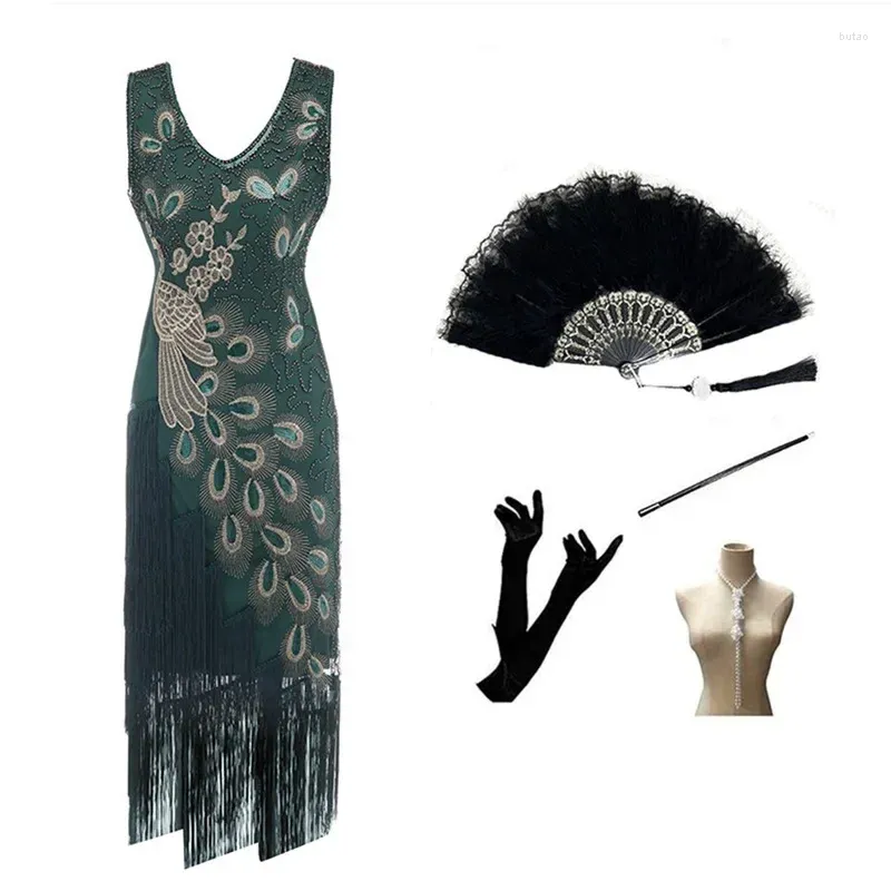 Abiti casual Donna Senza maniche Prom Party Tubino Abito da sera Y2K 1920S Con scollo a V con paillettes Abito da ballo piccolo Midi Vintage Gatsby