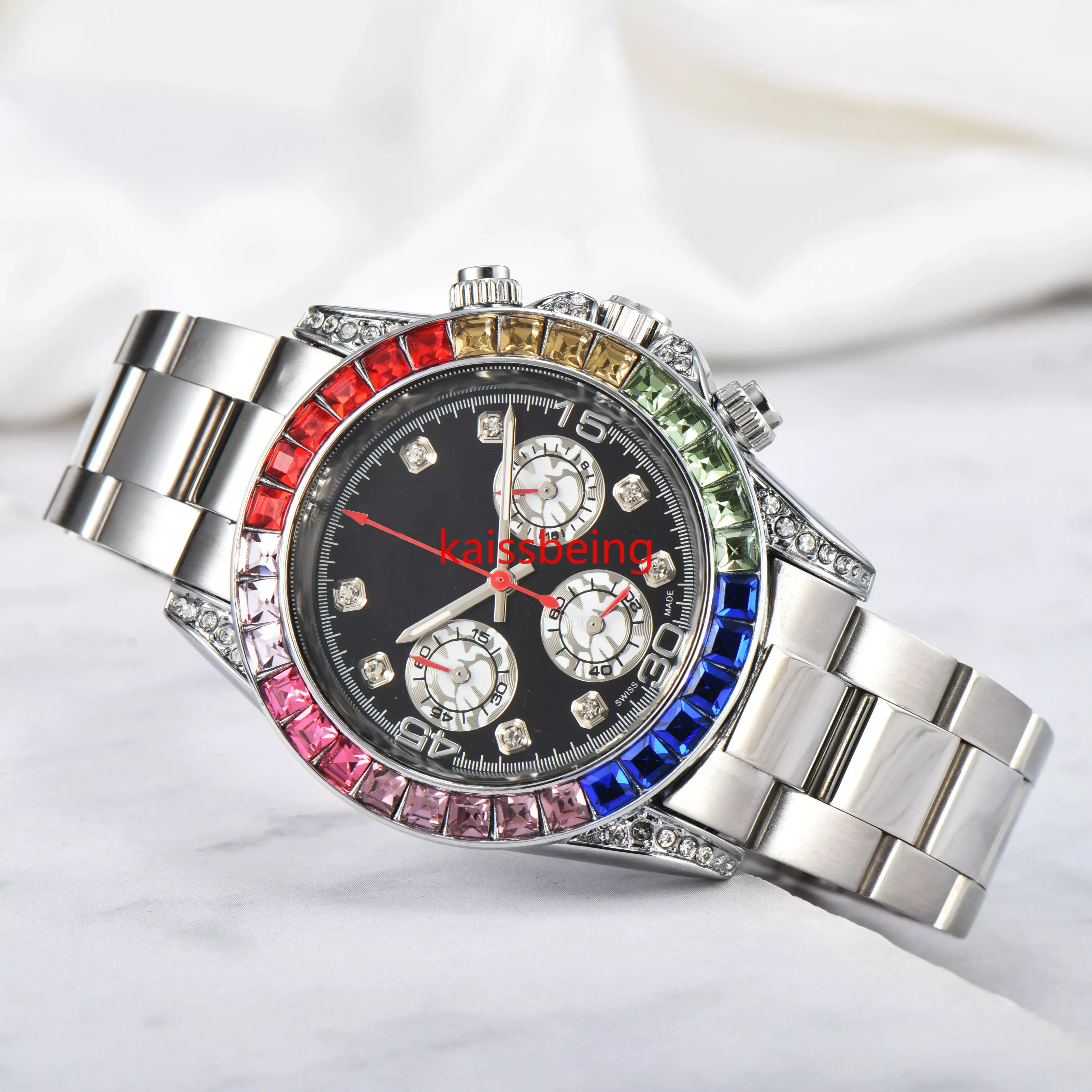 IV Designer Herenhorloges Heren Horloge van hoge kwaliteit Quartz Rainbow Diamond Horloges Keramisch horloge Mode Klassieke stijl Roestvrij stalen saffierhorloges