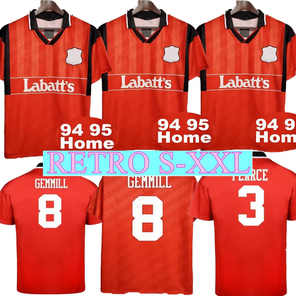 94 95 Retro Pearce Haaland Soccer Jerseys Worrall Collymor