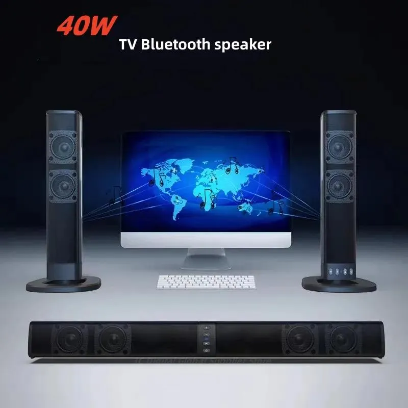 Altoparlanti BS36 40WTV Soundbar Altoparlante Bluetooth senza fili Home Multifunzionale pieghevole Bluetooth Stereo Echo Wall per PC TV