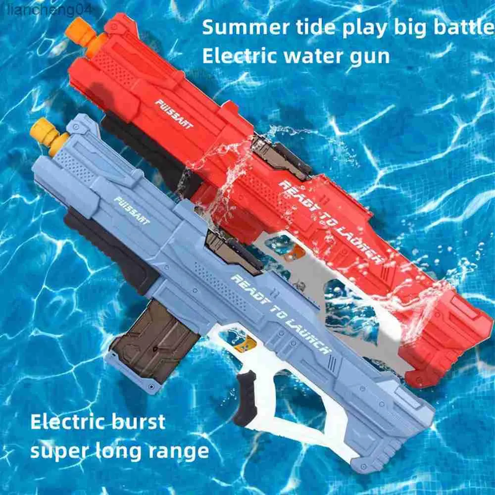 Jeu de sable eau amusant jouet électrique pistolet à eau jouets pour enfants de haute technologie plage en plein air grande capacité tir en plein air enfants jouet de piscine extérieure