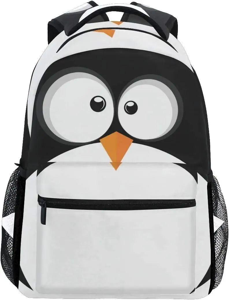 Sacos Mochila Escolar Bonito Pinguim Bookbag para Meninos Meninas Adolescentes Casual Saco de Viagem Computador Laptop Daypack