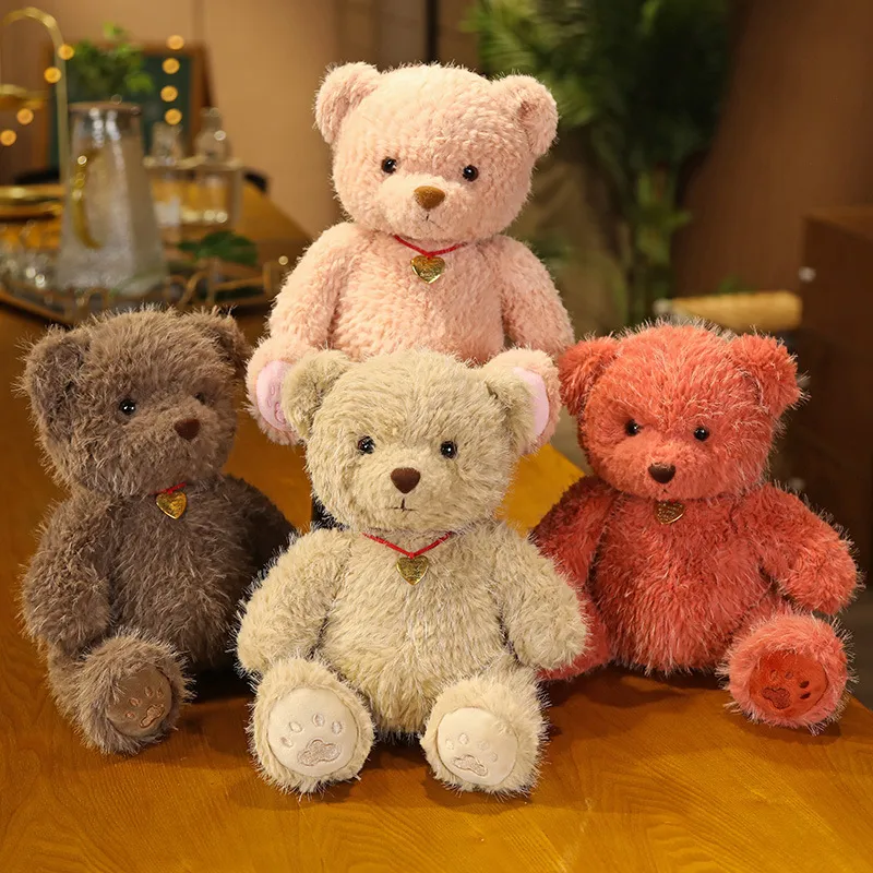 2024 dia dos namorados novo urso de pelúcia bonito brinquedos de pelúcia 25cm urso dos desenhos animados presentes de casal para sono calmante travesseiros de pelúcia presentes atacado