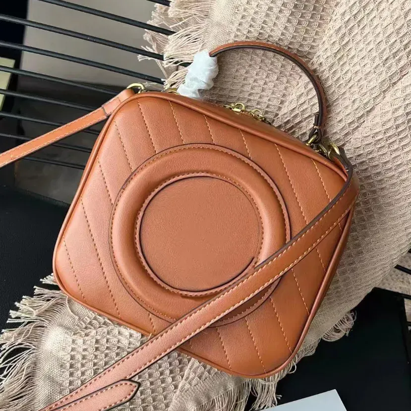 Leather Top Handle Cross Body Bag Blondie Designer Shoulder Bag