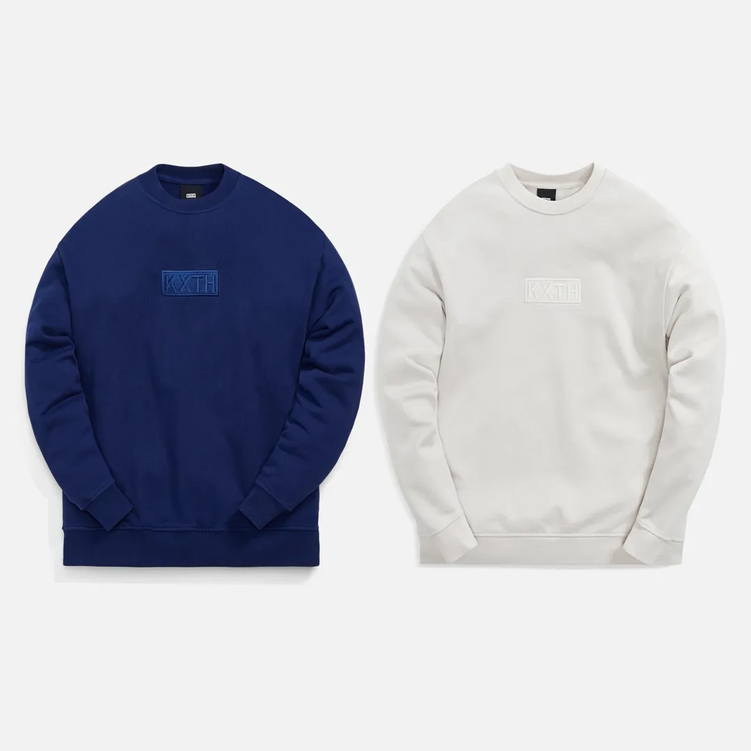 Herrtröjor klassiska pullover streetwear brev långärmad bomull 2024 blå vit tröja