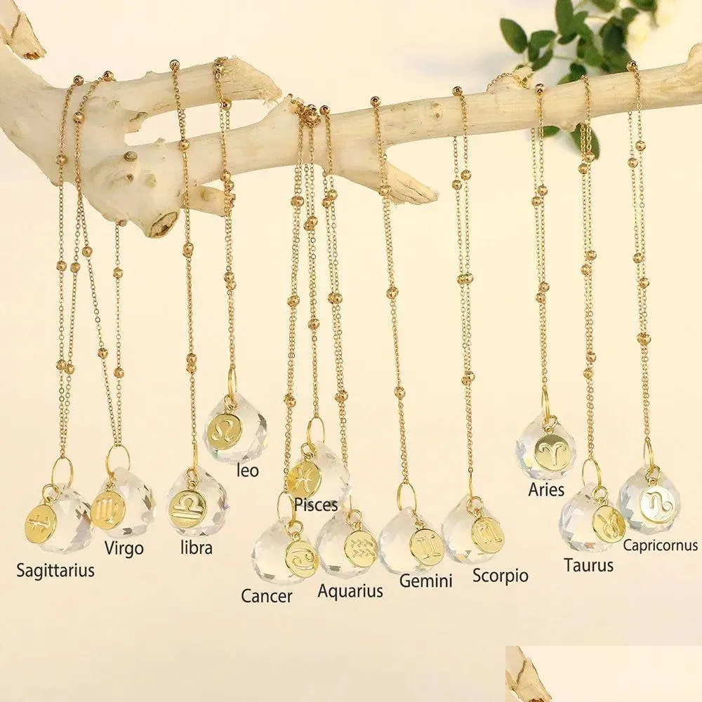 Constellation Sun Catcher Crystal Rainbow Suncatcher Glass Car Hanging Decoration Window Garden Sunlight Prism 0619 Drop Delivery Dhypy