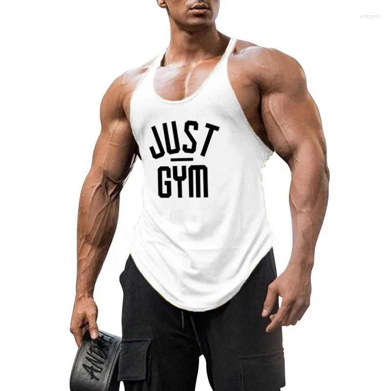 Herren Tank Tops Muscleguys Marke Gym Kleidung Bodybuilding Stringer Top Männer Fitness Singuletts Baumwolle Ärmelloses Shirt Workout Sport
