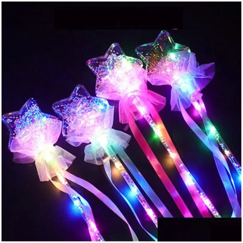 Led Gloves Butterfly Glowstick Light Stick Concert Glow Sticks Colorf Plastic Flash Lights Cheer Electronic Magic Wand Christmas Dr Dhbux