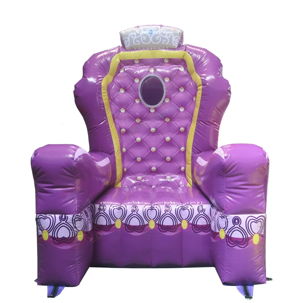Chaise gonflable gonflable de trône de roi d'anniversaire d'activités de plein air de bateau d'air libre de 3 m à 10 pieds de haut pour la fête d'enfants et d'adultes pour prendre des photos