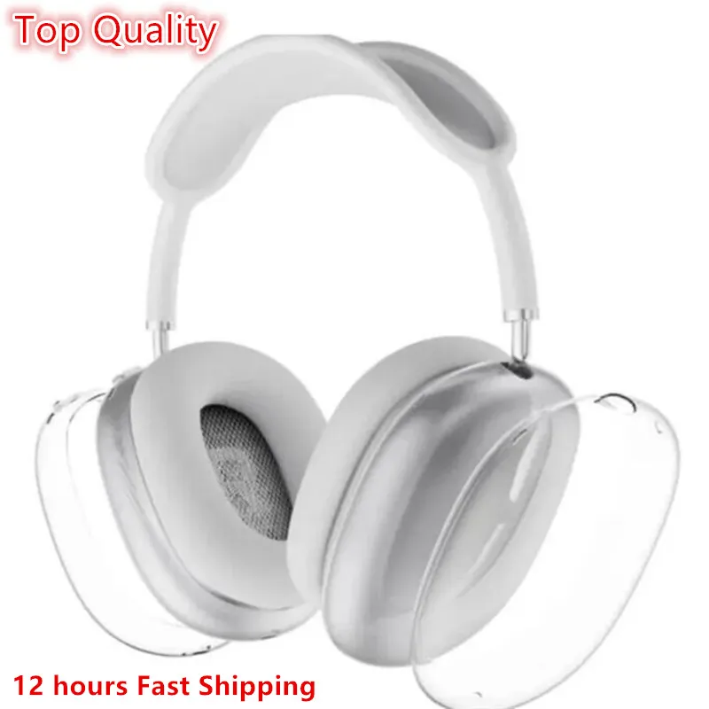 Voor AirPods Max Headband Headphone Pro oortelefoons Accessoires Transparant TPU vaste siliconen Waterdichte beschermde kleurkast Airpod Max hoofdtelefoon Headset Cover